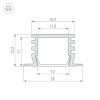 Профиль PDS-F-2000 ANOD Arlight 012083