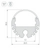 Профиль ARH-ROUND-D20-2000 ANOD Arlight 016219