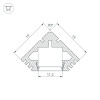 Профиль PDS45-T-3000 ANOD Arlight 018961