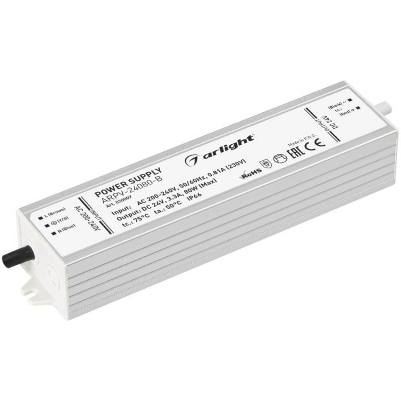 Блок питания для светодиодной ленты ARPV-80B Arlight 020007 24V 80W IP67 3,3A 