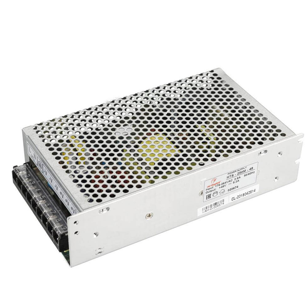Блок питания для светодиодной ленты HTS-250M-48 Arlight 020674 48V 250W IP20 5,2A 