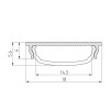 Профиль ARH-BENT-W18-2000 ANOD Arlight 023087