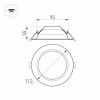 Светильник Downlight IM-115WH-Cyclone-10W Day White (Arlight, IP40 Металл, 3 года) артикул: 023197