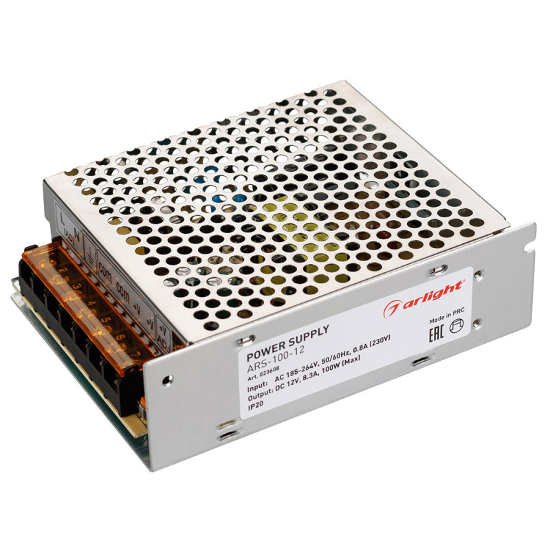 Блок питания ARS-100-12 12V 100W IP20 8,3A Arlight 023608