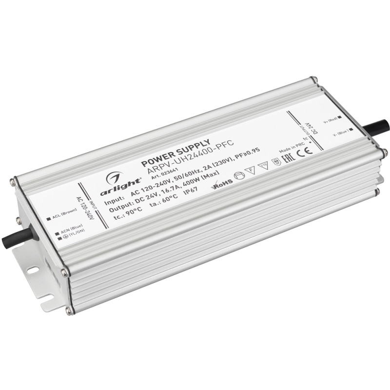 Блок питания ARPV-UH24400-PFC 24V 400W IP67 16,7A Arlight 023641