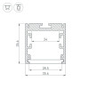 Профиль SL-ARC-3535-D1500-A90 SILVER (1180мм, дуга 1 из 4) Arlight 025477