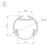 Профиль ROUND-D18-2000 ANOD Arlight 025482