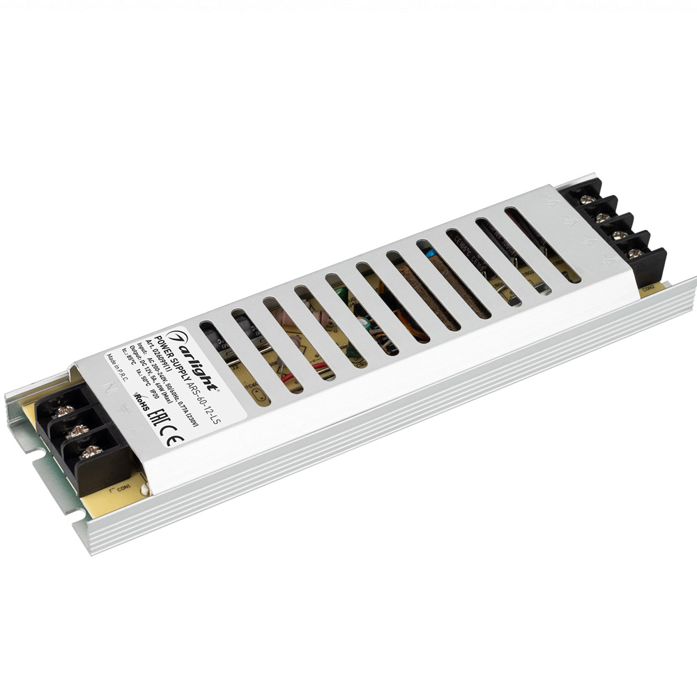 Блок питания для светодиодной ленты ARS-60-12-LS Arlight 026099(1) 12V 60W IP20 5A 