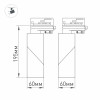 Трековый светильник LGD-TWIST-TRACK-4TR-S60x60-12W Arlight 026764 Warm3000, WH-BK, 30 deg 