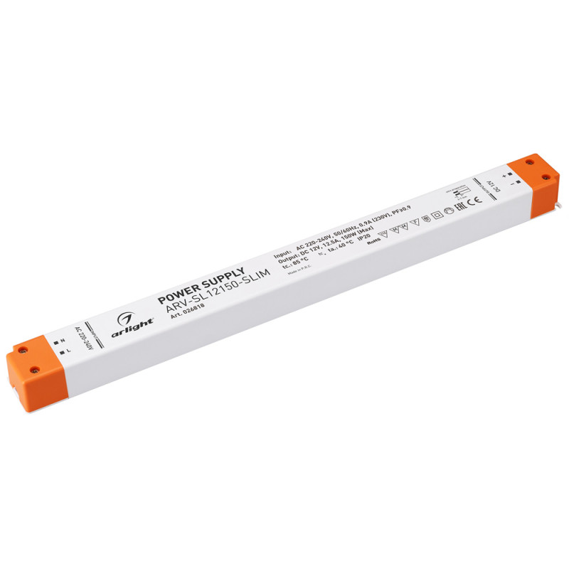 Блок питания для светодиодной ленты ARV-SN12075-Slim-PFC-C Arlight 026818 12V 150W IP20 12,5A 
