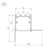 Профиль SL-LINIA32-FANTOM-EDGE-2000 ANOD Arlight 027159