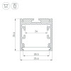 Профиль SL-ARC-3535-D800-A90 SILVER (630мм, дуга 1 из 4) Arlight 027637