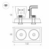 Карданный светильник CL-Simple-S148x80-2x9W Warm3000 Arlight 028151