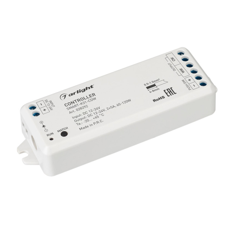 Контроллер SMART-K31-CDW (12-24V, 2x5A, 2.4G) Arlight 028292