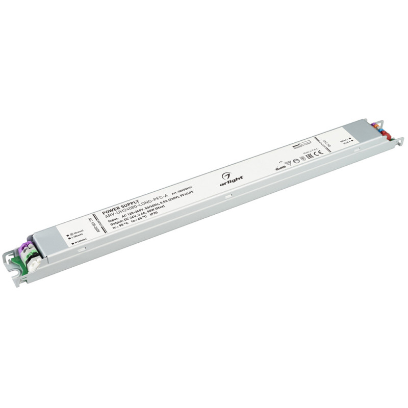Блок питания для светодиодной ленты ARV-UH24080-Long-PFC-A Arlight 028359(1) 24V 80W IP20 3,4A 