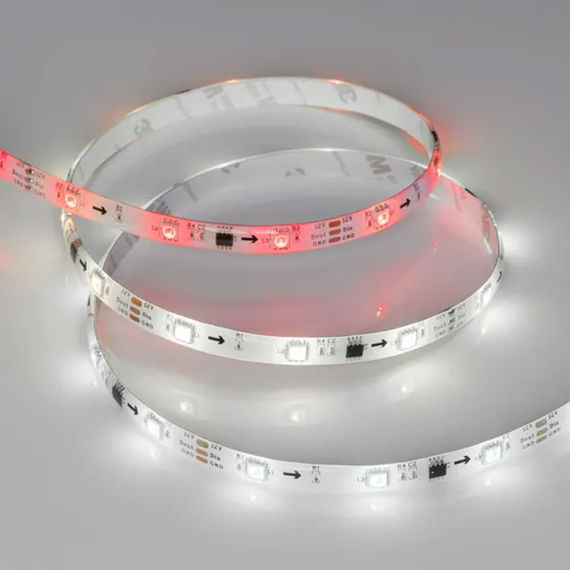 Светодиодная лента герметичная SPI-SE-B30-10mm 12V RGB-PX3 (7.2W/m, IP65, 5060, 5m) (Arlight, бегущий огонь) 026369(2)