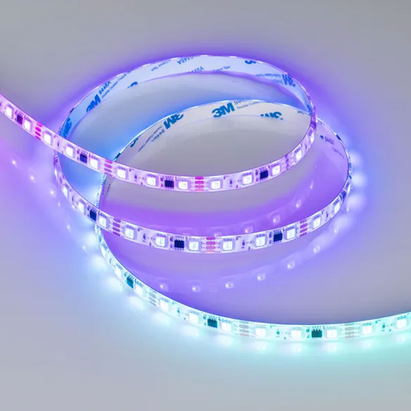 Светодиодная герметичная лента бегущий огонь Arlight SPI-SE-B60-10mm 12V RGB-PX3-BPT (12 W/m, IP65, 5m) 039597