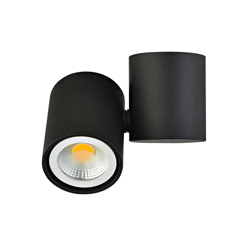 Накладной/поворотный алюминиевый светильник под сменную лампу Donolux A1594Black/RAL9005
