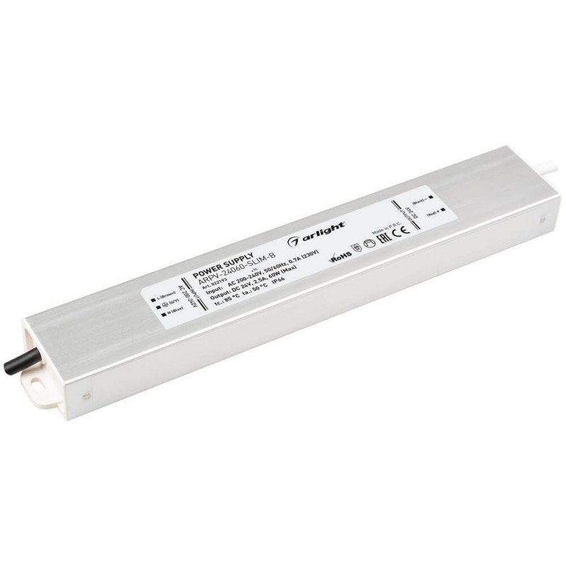 Блок питания ARPV-60-Slim-В 24V 60W IP67 2,5A Arlight 022193