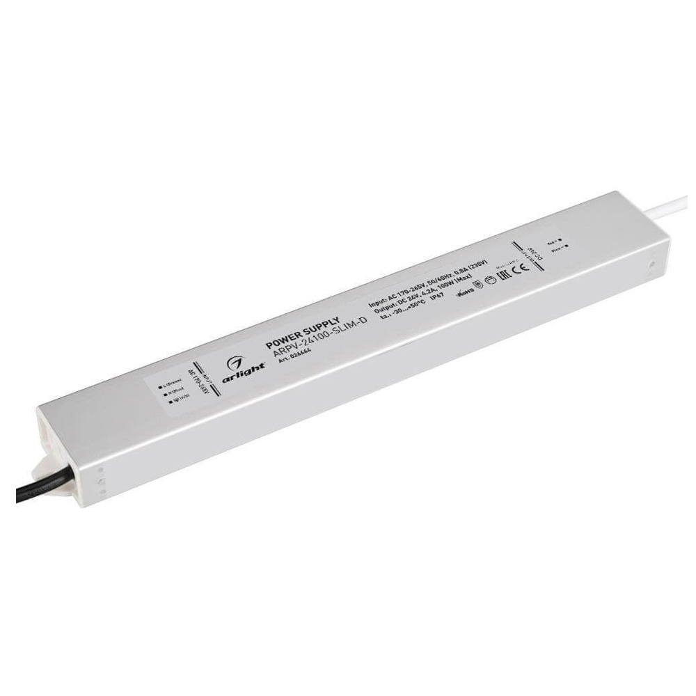 Блок питания для светодиодной ленты ARPV-100-SLIM-D Arlight 026664 24V 100W IP67 4,2A 