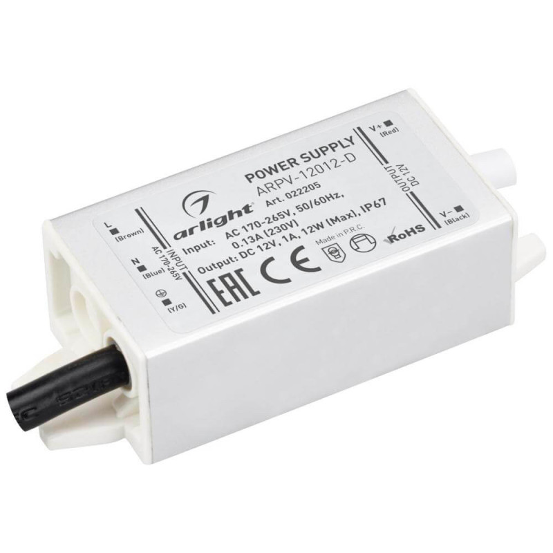 Блок питания ARPV-12012-D 12V 12W IP67 1A Arlight 022205