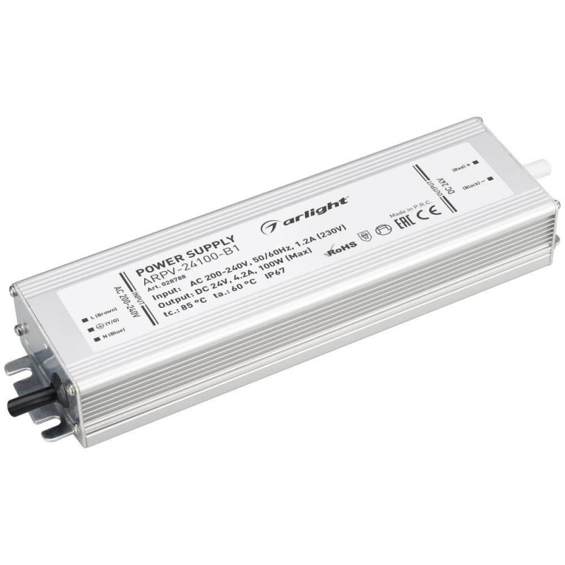 Блок питания для светодиодной ленты ARPV-24100-B1 Arlight 028788 24V 100W IP67 4,2A 