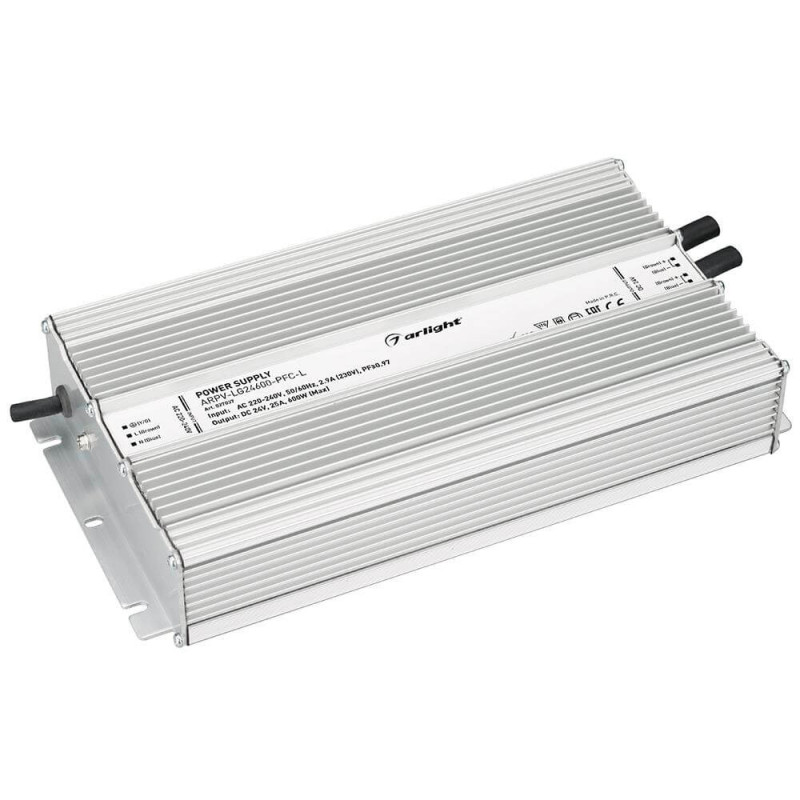 Блок питания ARPV-LG24600-PFC-L 24V 600W IP67 25A Arlight 027037