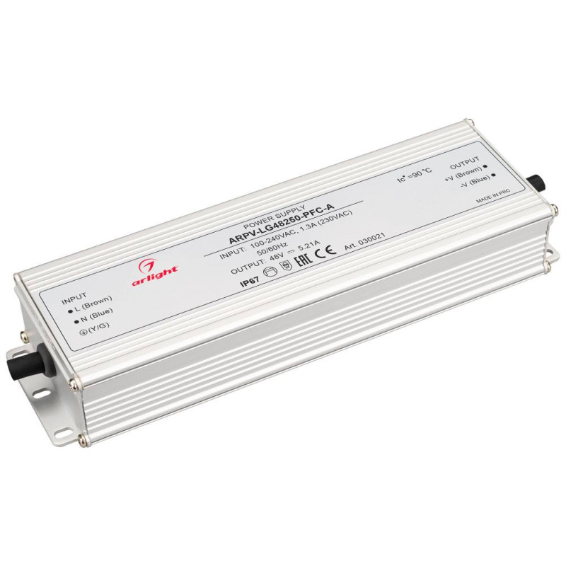 Блок питания ARPV-LG48250-PFC-A 48V 250W IP67 5,21A Arlight 030021