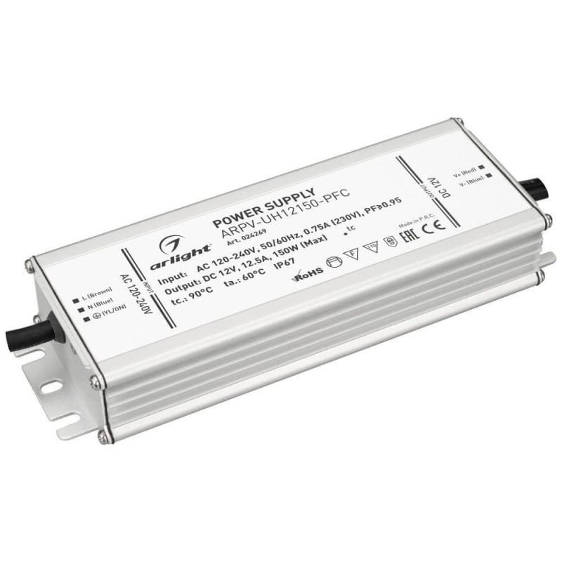 Блок питания для светодиодной ленты ARPV-UH12150-PFC Arlight 024269 12V 150W IP67 12,5A 