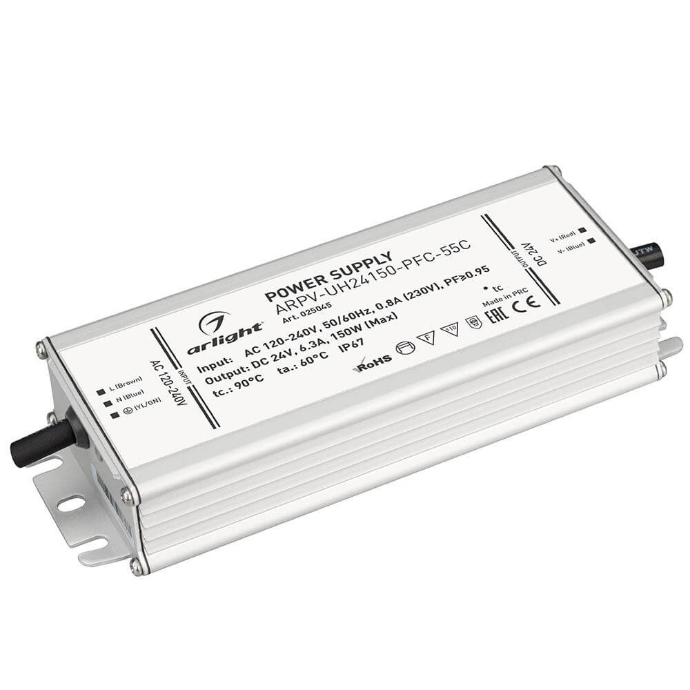 Блок питания для светодиодной ленты ARPV-UH24150-PFC-55C Arlight 025045 24V 150W IP67 6,3A 