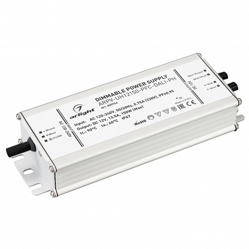 Блок питания для светодиодной ленты ARPV-UH12150-PFC-DALI-PH Arlight 025746 (12V, 12.5A, 150W) 
