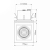 Светильник CL-KARDAN-S190x190-25W White6000 (WH-BK, 30 deg) Arlight 026500