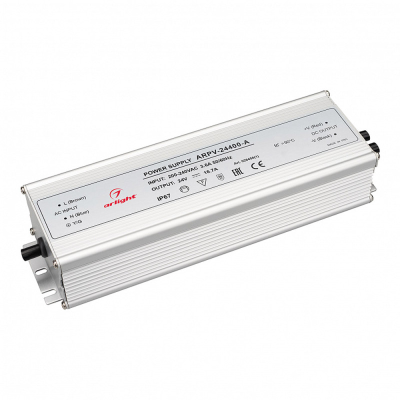 Блок питания для светодиодной ленты ARPV-24400-A Arlight 026456(1) 24V, 16.7A, 400W, IP67 