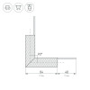 Угол PLS-LOCK-H25-L90N внутренний (с экраном MAT-L) Arlight 026135