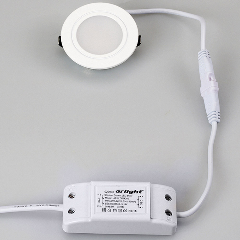 Светодиодный светильник LTM-R60WH-Frost 3W Warm White 110deg Arlight 020762