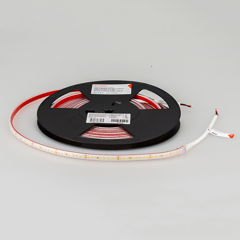 Светодиодная лента герметичная RTW-PS-A160-10mm 24V Arlight 024545(2) Warm2700, 12 W/m, IP67, 5m 