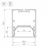 Профиль с экраном SL-LINE-6070-2500 BLACK+OPAL (Алюминий) Arlight 028973