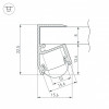 Профиль TOP-EDGE-08-2000 ANOD (K13, P15) Arlight 021827