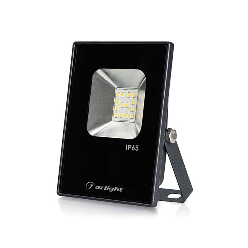 Прожектор светодиодный AR-FLAT-ICE-10W-220V White (Black, 120 deg) Arlight 023567