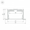 Профиль с экраном SL-LINIA62-F-2500 WHITE+OPAL Arlight 021374