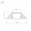 Профиль с экраном ALU-CORNER-2000 ANOD+FROST Arlight 014900