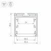 Профиль SL-ARC-3535-D800-A45 SILVER Arlight 027639