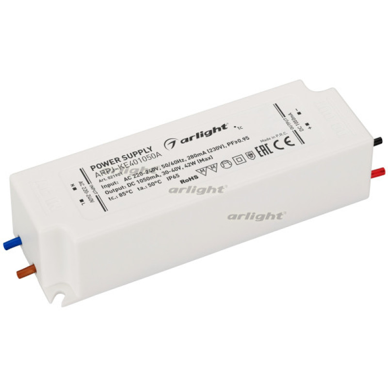 Блок питания для светодиодной ленты ARPJ-KE401050A Arlight 021901 (42W, 1050mA, PFC) 