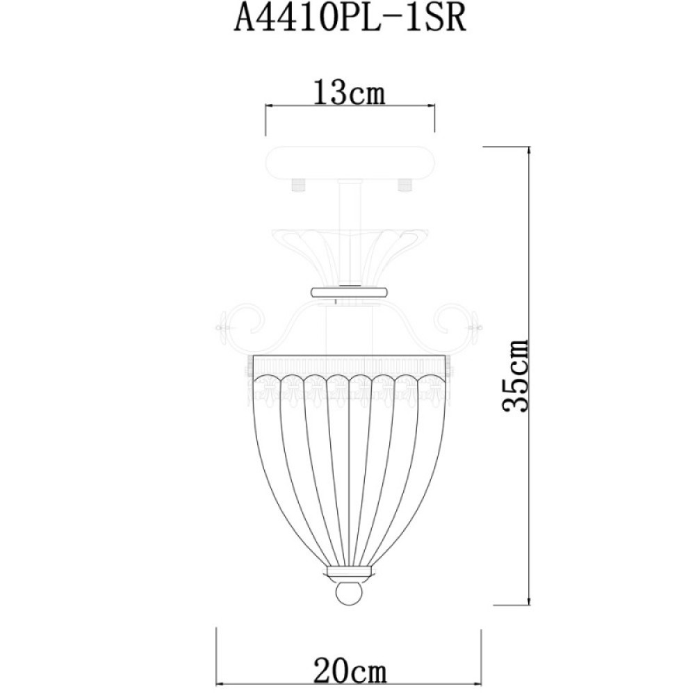 Люстра на штанге ARTE Lamp A4410PL-1SR