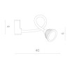 Бра ARTE Lamp Cercare A4107AP-1WH