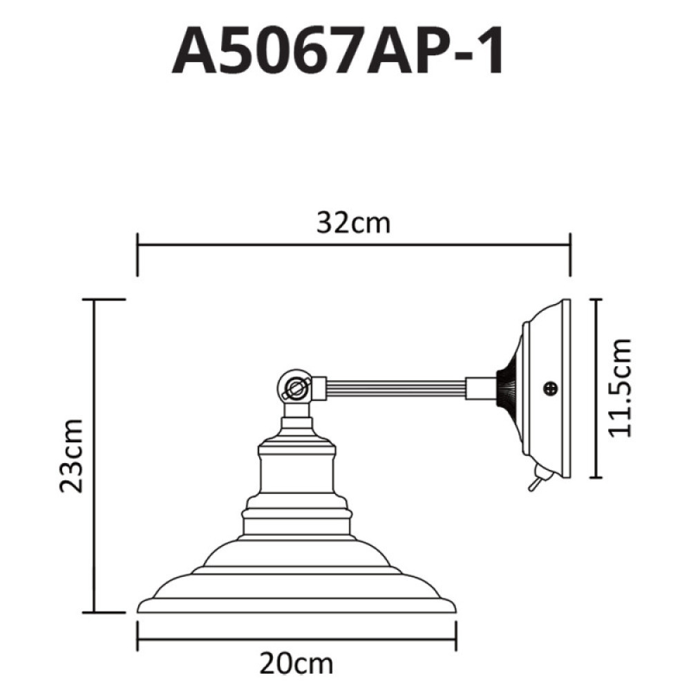 Бра ARTE Lamp A5067AP-1BK