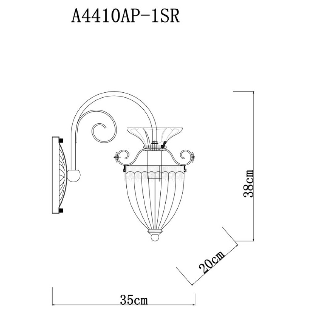 Настенное бра ARTE Lamp Schelenberg A4410AP-1SR