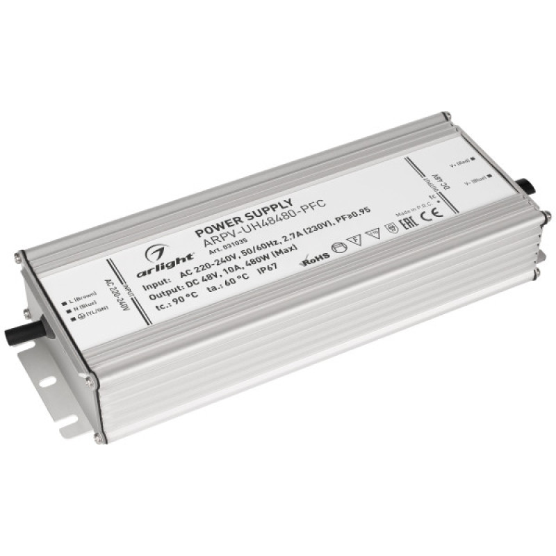 Блок питания для светодиодной ленты ARPV-UH48480-PFC Arlight 031035, 48V, 10A, 480W