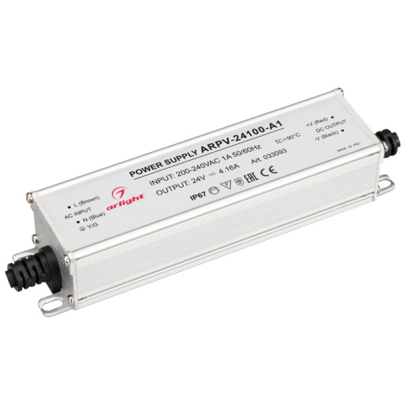 Блок питания для светодиодной ленты ARPV-24100-A1 Arlight 033093 (24V, 4.16A, 100W) 