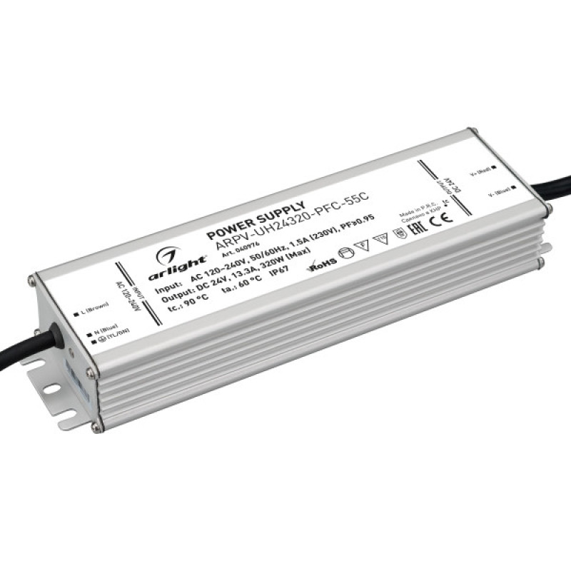 Блок питания для светодиодной ленты ARPV-UH24320-PFC-55C Arlight 040976 (24V, 13.3A, 320W) 